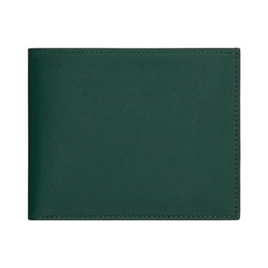 Hermes Citizen Twill Compact Wallet Vert Cypres Vert Fonce
