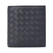 Bottega Veneta Intrecciato Bi-Fold Wallet Navy