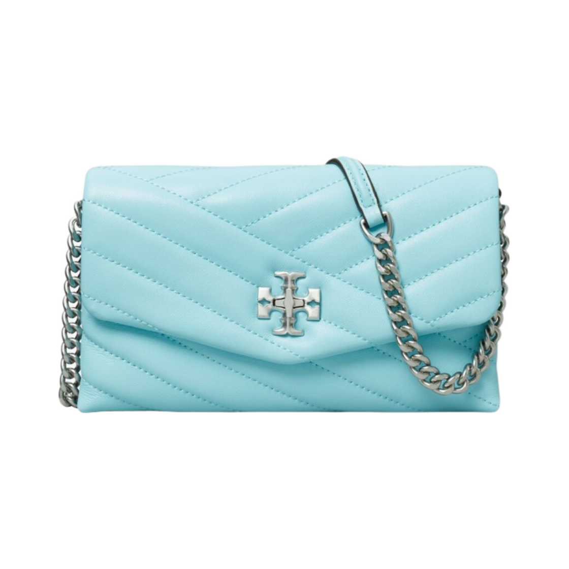 토리버치 키라 쉐브론 체인 월렛 라이트 셀레스트(Tory Burch Kira Chevron Chain Wallet Light Celeste) - 1