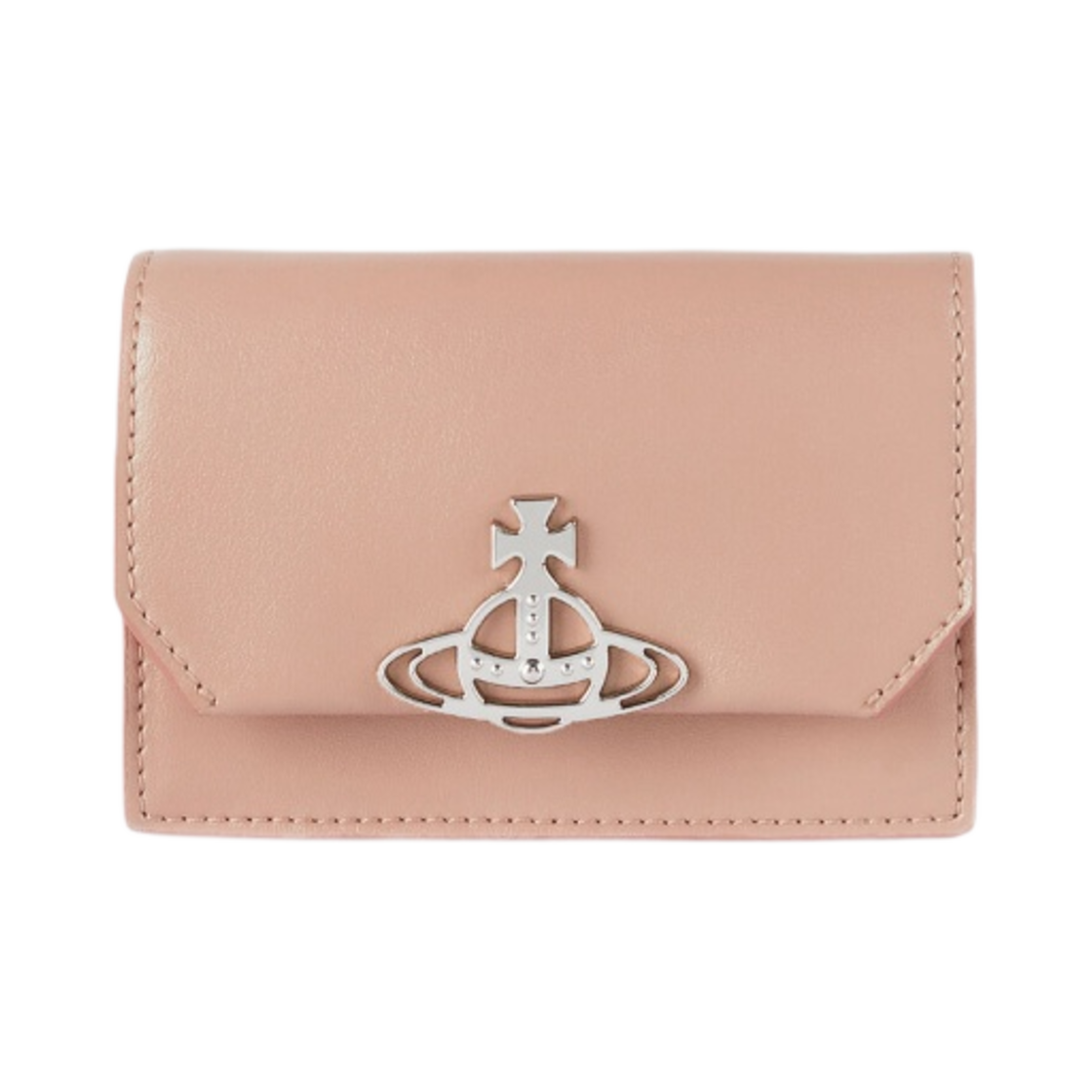 비비안 웨스트우드 펄라이즈드 레더 비즈니스 카드 홀더 핑크(Vivienne Westwood Pearlised Leather Business Card Holder Pink) - 1