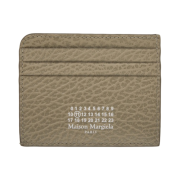 Maison Margiela Numbers Logo Grainy Leather Card Holder Bleach