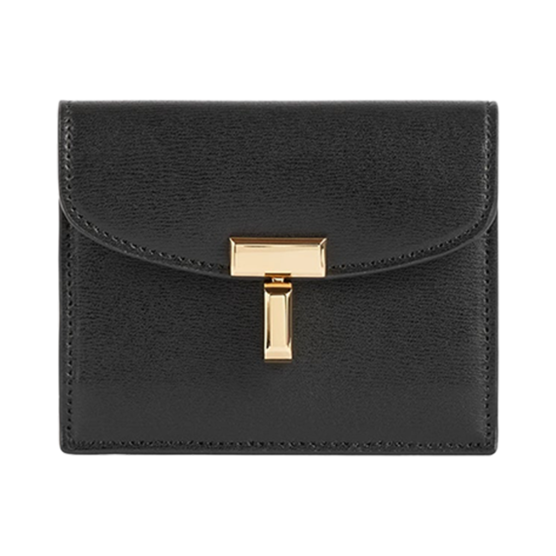 토템 티락 레더 카드 홀더 블랙(Toteme T-Lock Leather Card Holder Black)