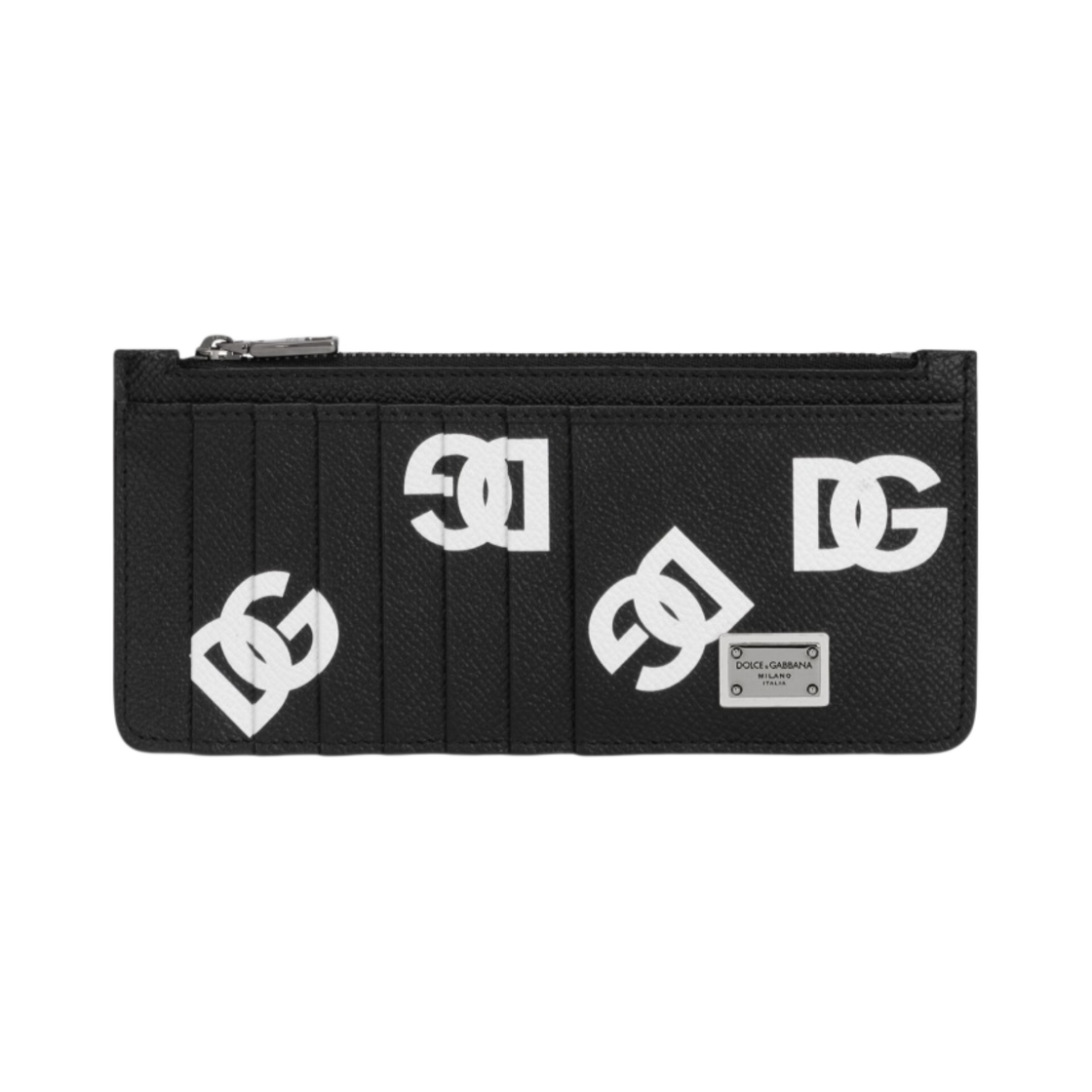 BP2172-AG256-HNVAA Dolce & Gabbana Calfskin Vertical Card Holder with All-Over DG Print Mulricolor