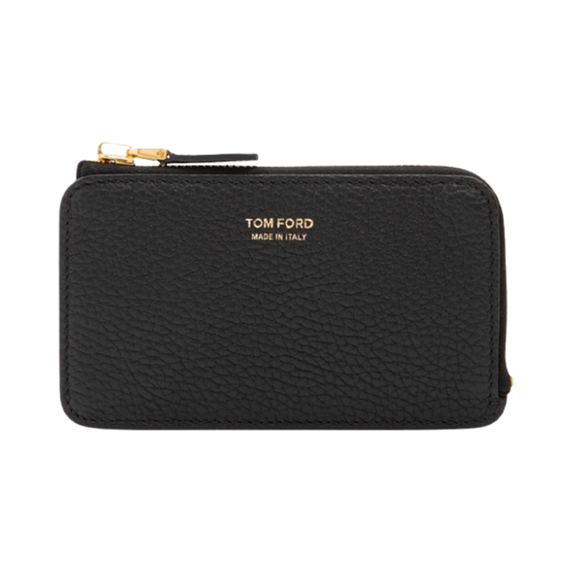 Y0238T-LCL158-U9000 Tom Ford Soft Grain Leather Zipped Card Holder Wallet Black