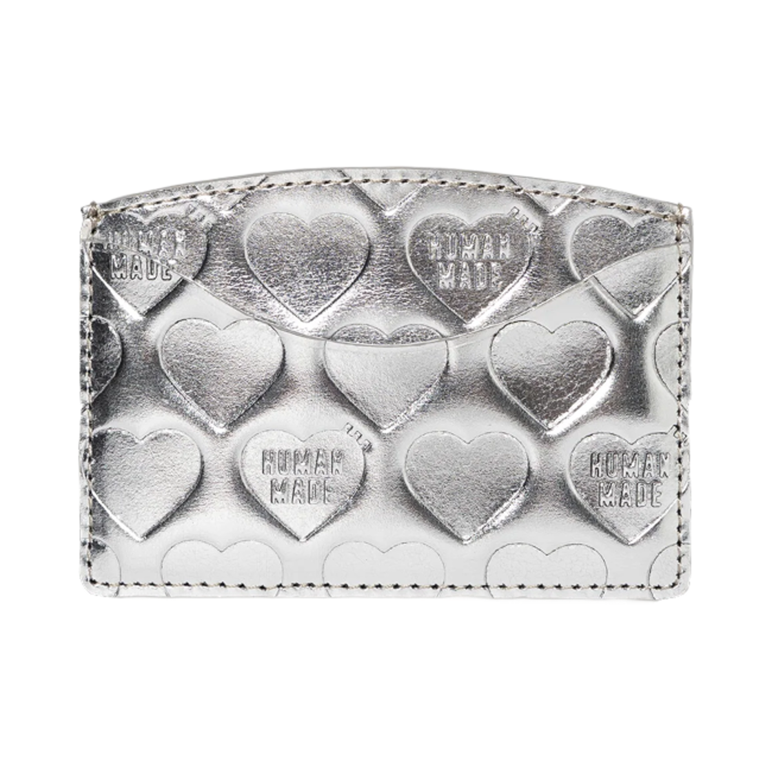 HM29GD040 Human Made Leather Card Case Silver