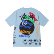 Stussy Test Strike Pigment Dyed T-Shirt Sky Blue