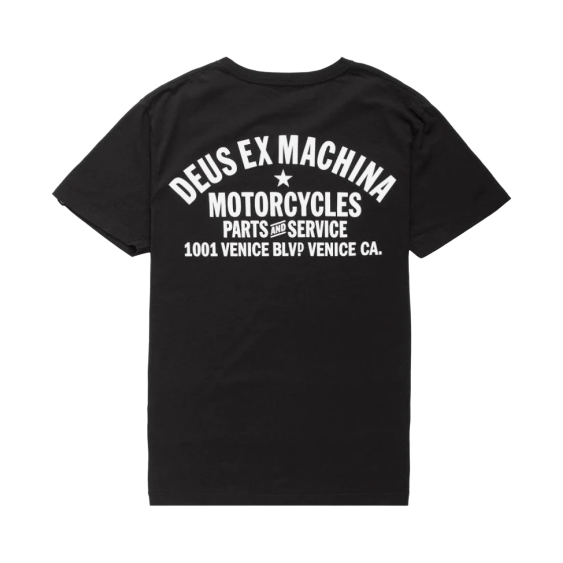 데우스 엑스 마키나 베니스 어드레스 티셔츠 블랙(Deus Ex Machina Venice Address T-Shirt Black)