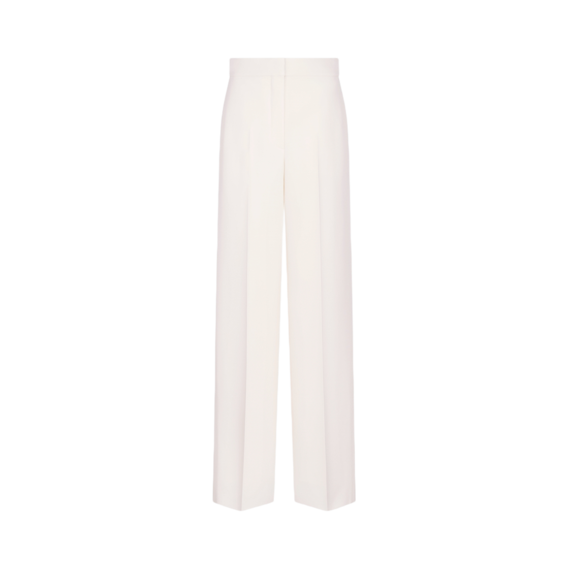 (W) 디올 울 앤 실크 레귤러 핏 팬츠 화이트((W) Dior Wool and Silk Regular Fit Pants White) - 1