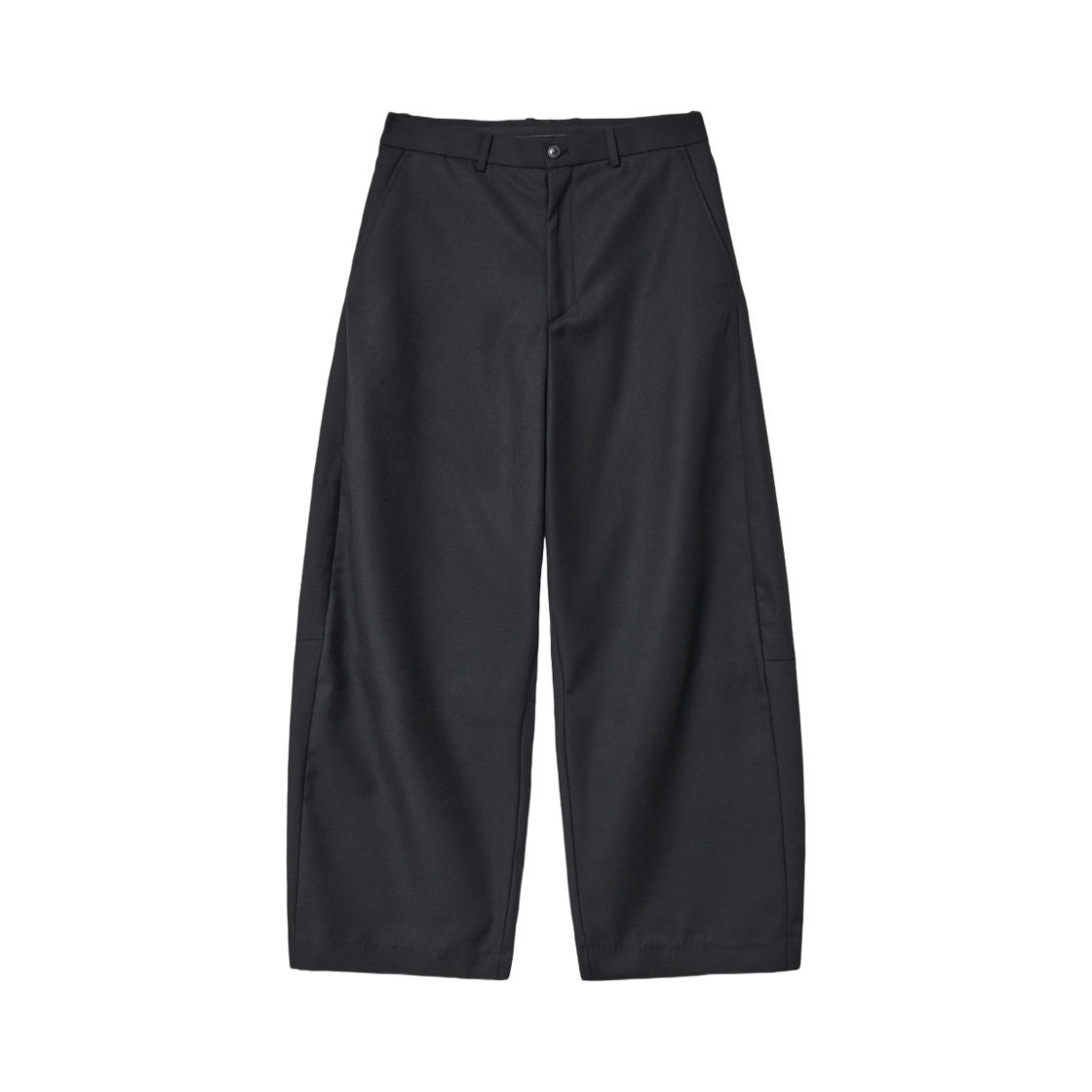 해칭룸 와이드 커브 트라우저 울 블랙(Hatchingroom Wide Curve Trousers Wool Black)