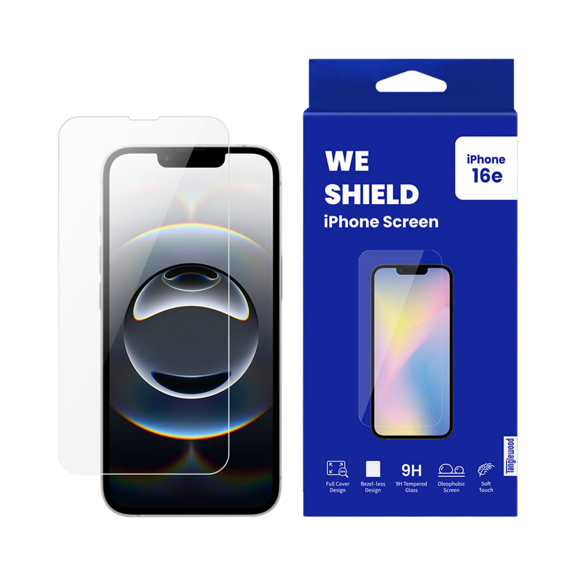 TW-SP05-I16E Tanglewood Bezel-less Tempered Glass White Label iPhone 16e