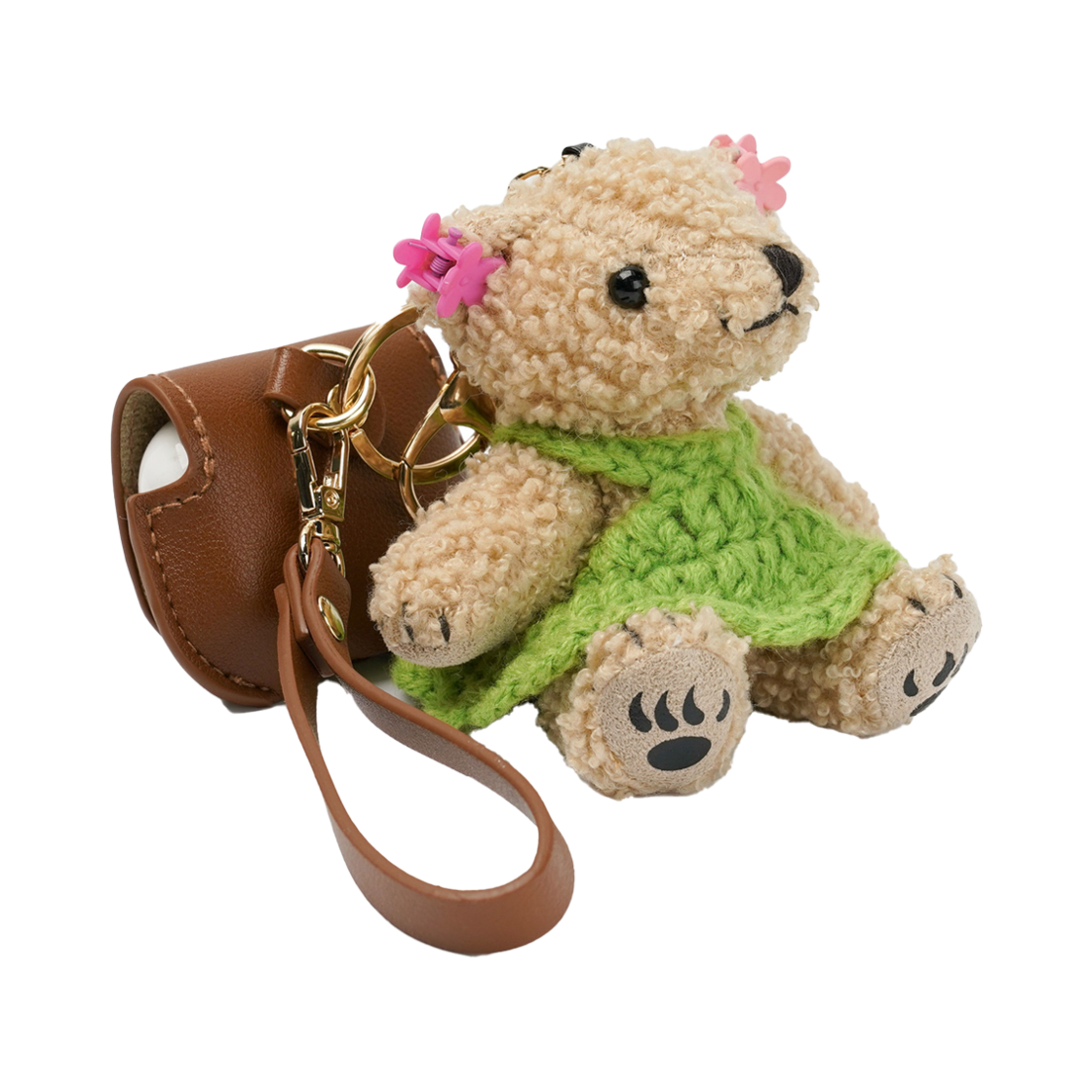 ACBP006001QD KR BEARPAW Bear Doll Airpods Case Beige Lime
