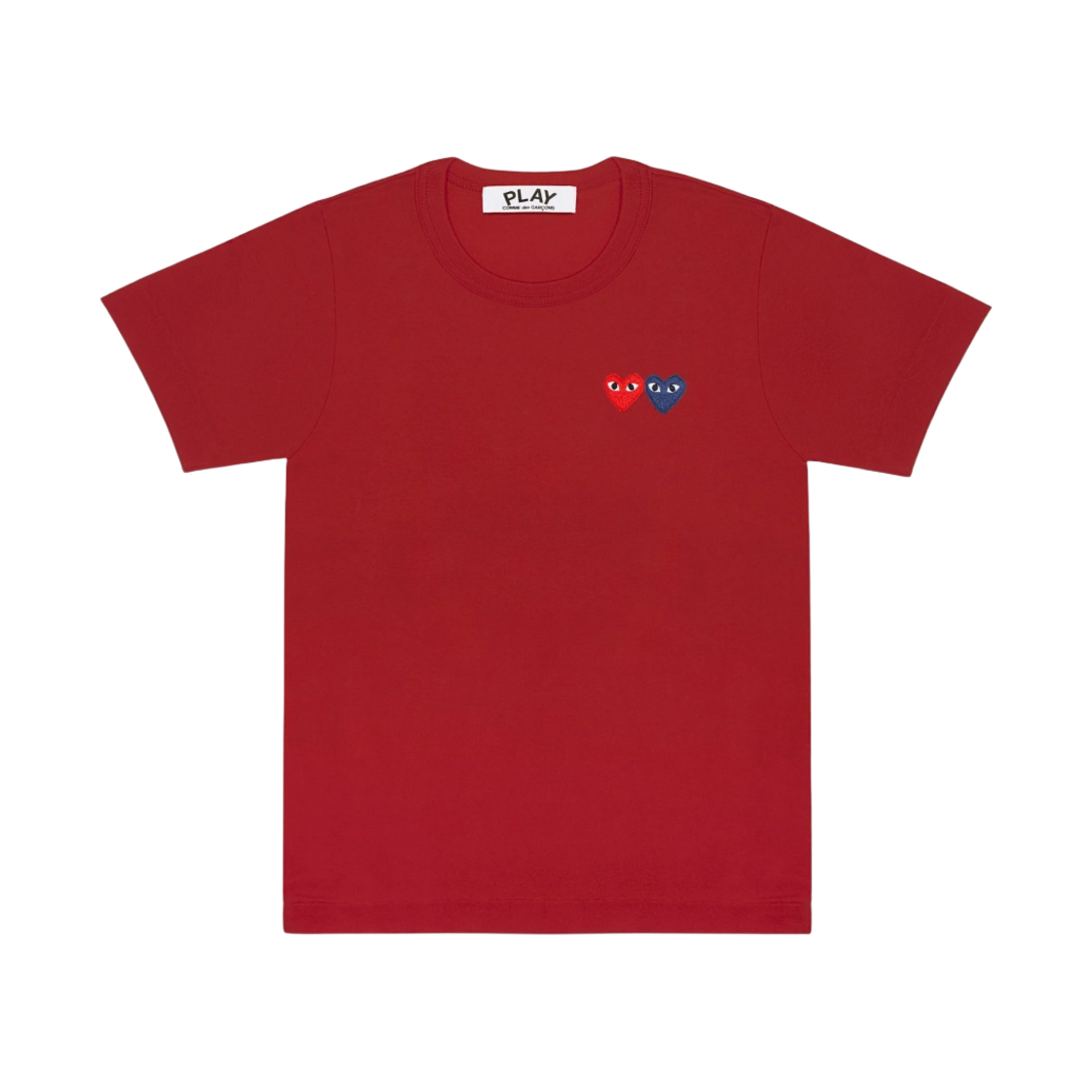 AZ-T226-051-4 Play Comme des Garcons Double Heart T-Shirt Burgundy