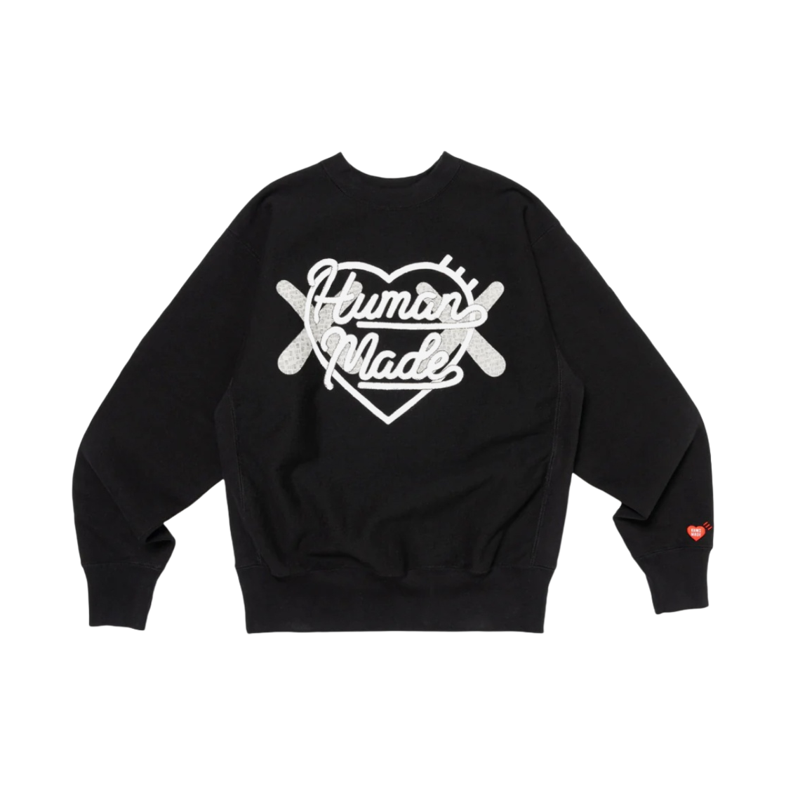 휴먼 메이드 x 카우스 스웨트셔츠 블랙