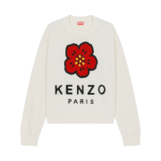 (W) Kenzo Boke Flower Merino Wool Jumper Off White