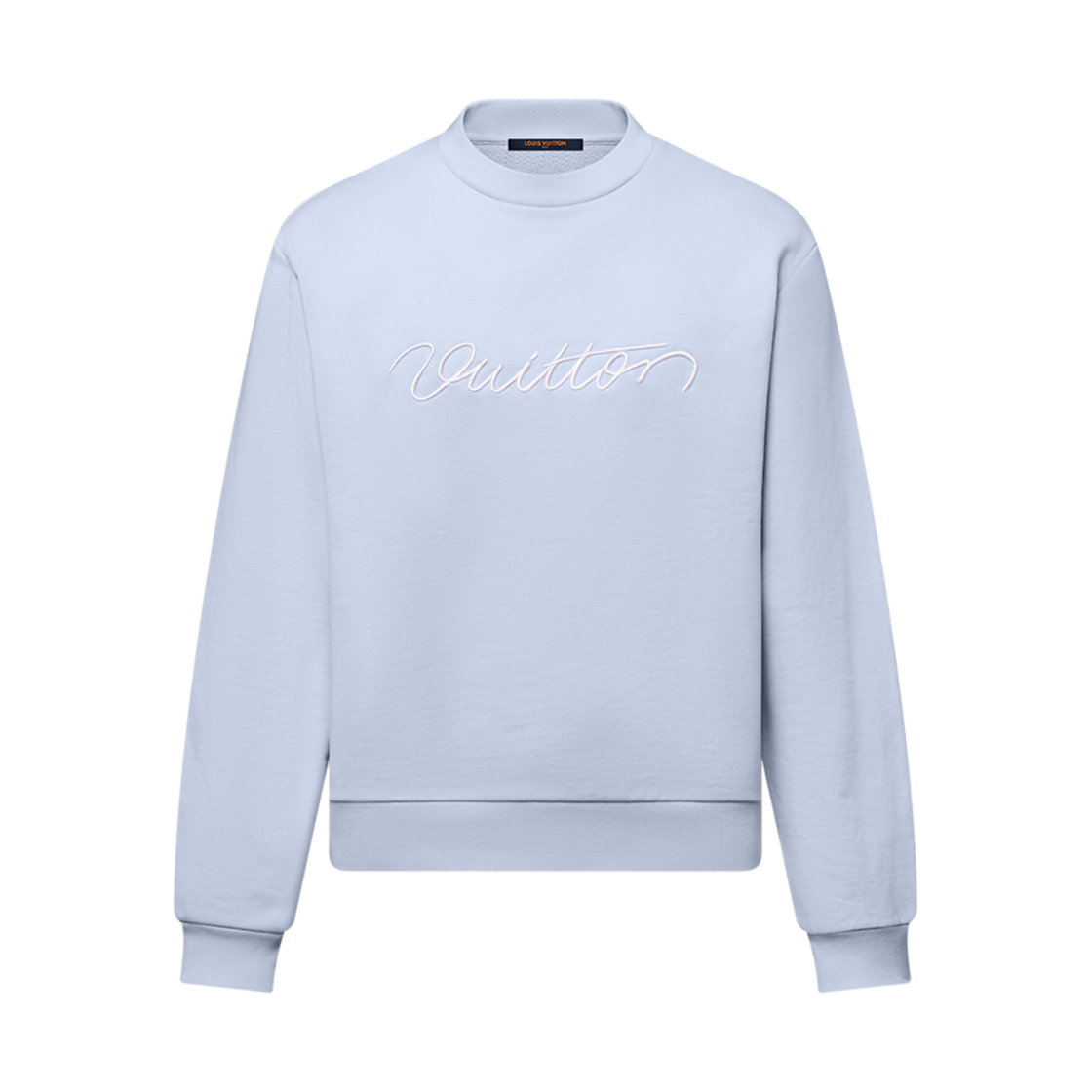 - Louis Vuitton Embroidered Cotton Crewneck Light Blue