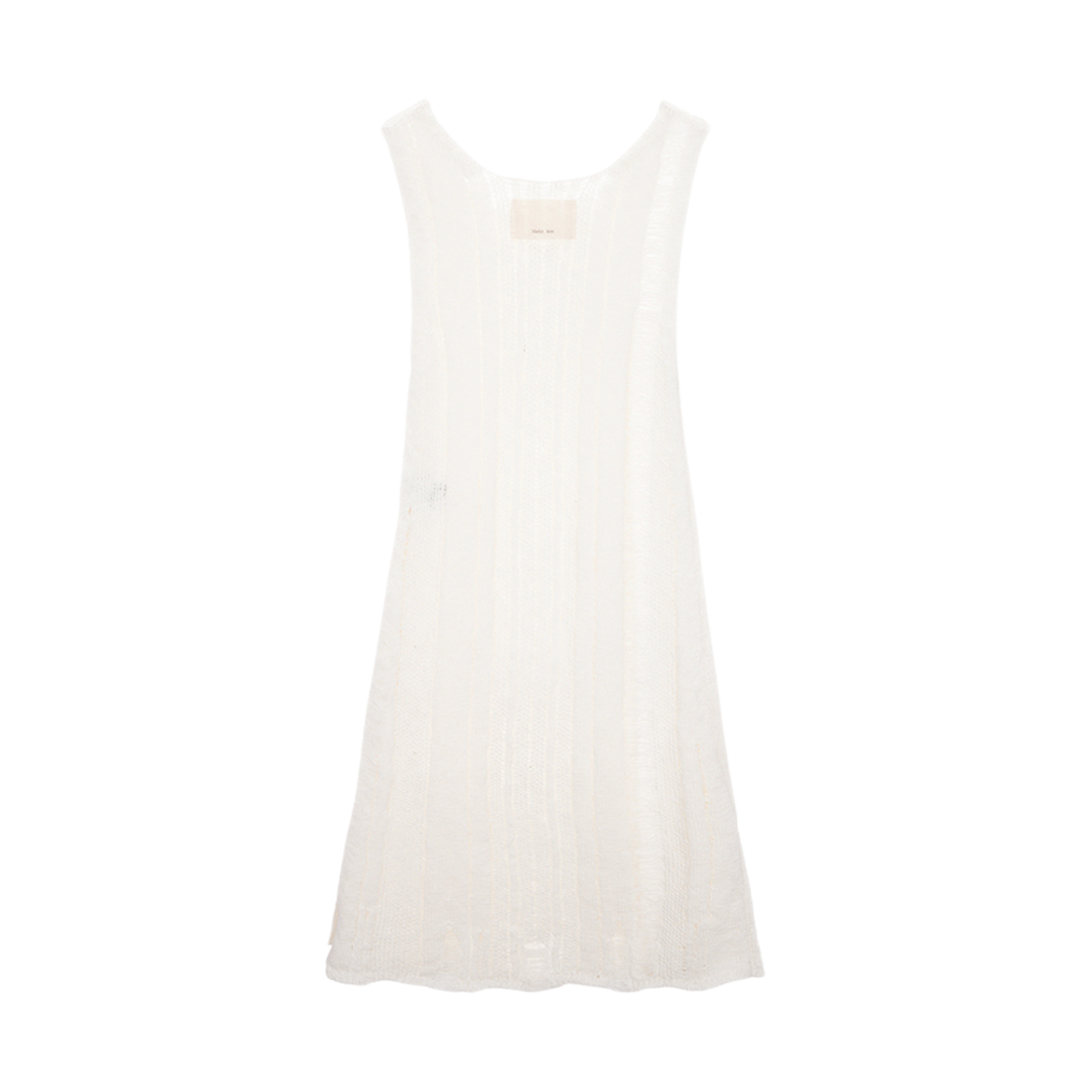 MK2411KO001M (W) Matin Kim Stripe Chunky Knit Dress Ivory