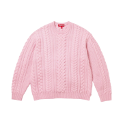 Supreme Applique Cable Knit Sweater Pink - 23FW