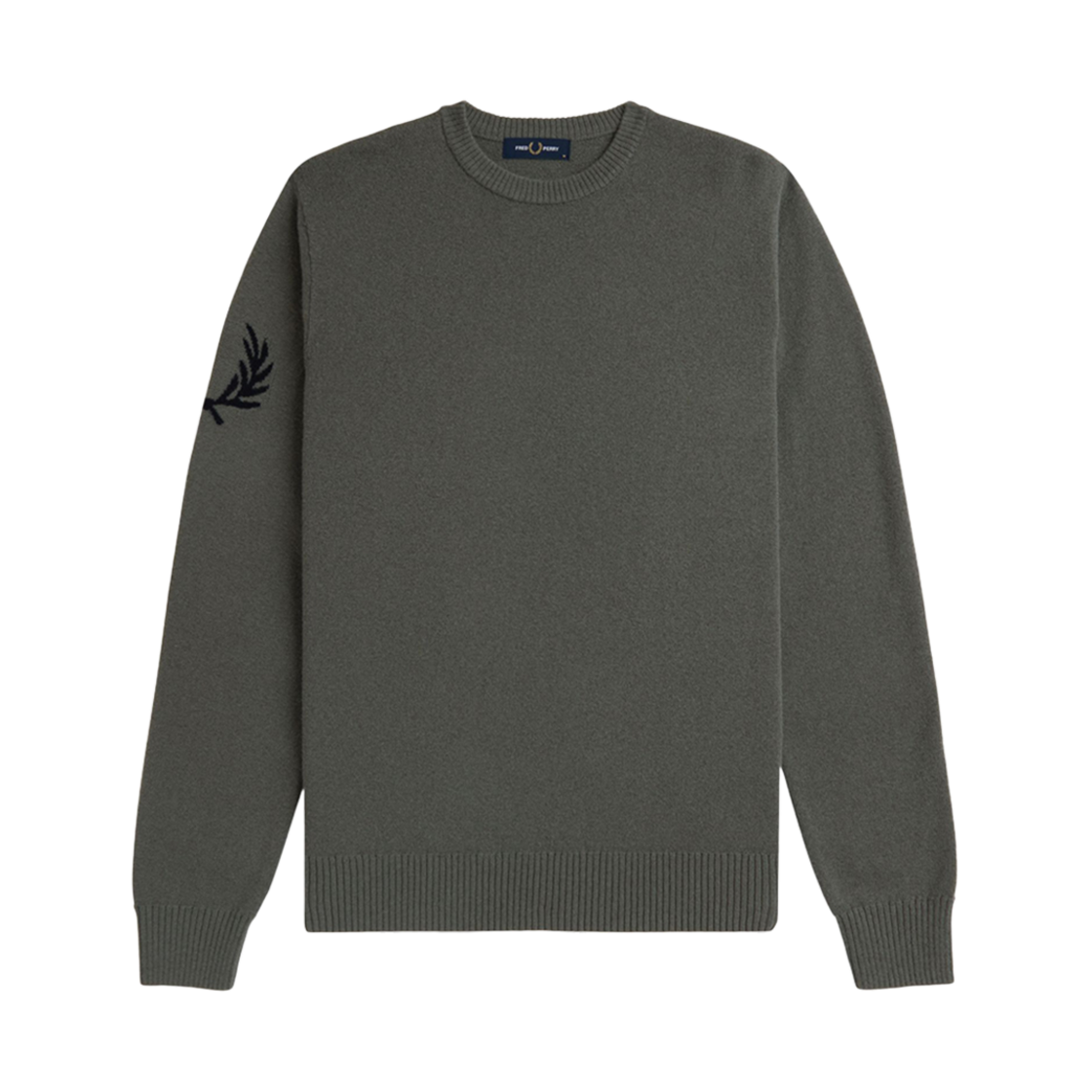 AFPM2438529-638 Fred Perry Laurel Wreath Knit Field Green