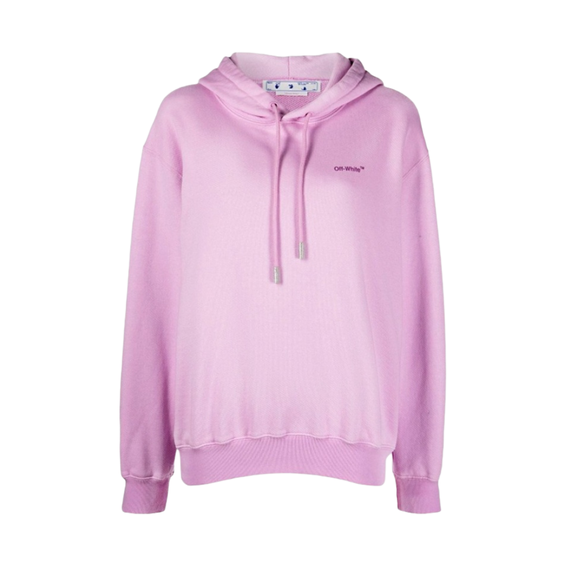 (W) 오프화이트 다이애그 레귤러 후드 라일락 푸시아((W) Off-White Diag Regular Hoodie Lilac Fuchsia) - 2