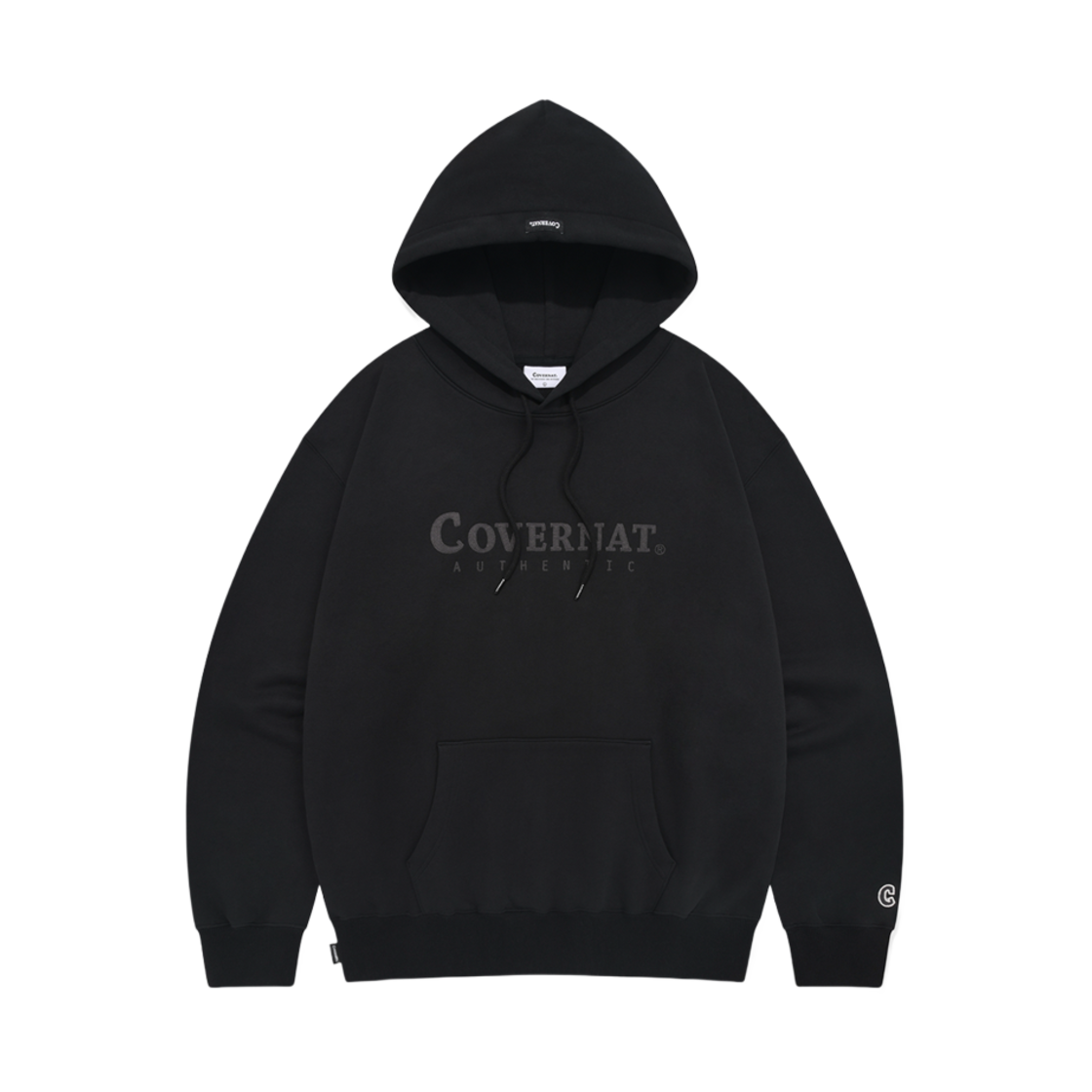 커버낫 어센틱 로고 후디 블랙(Covernat Authentic Logo Hoodie Black)