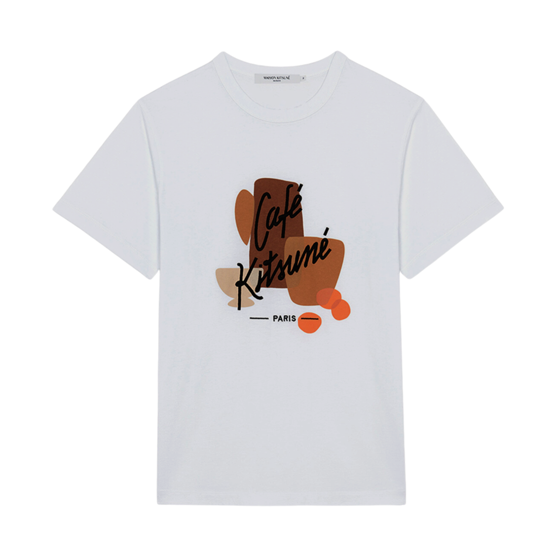 메종 키츠네 커피 컴포지션 클래식 티셔츠 화이트 슈가(Maison Kitsune Coffee Composition Classic T-Shirt White Sugar) - 1