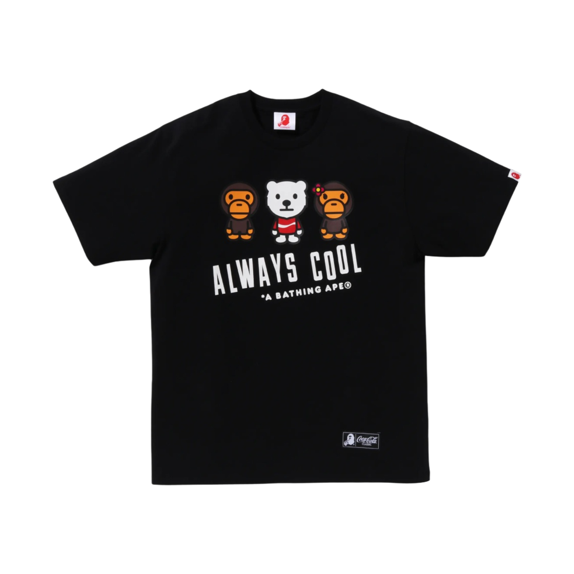 2J73-110-903 BAPE x Coca Cola Milo T-Shirt Black - 대표 이미지 #1