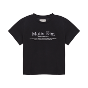 (W) Matin Kim Matin Heritage Logo Crop Top Black