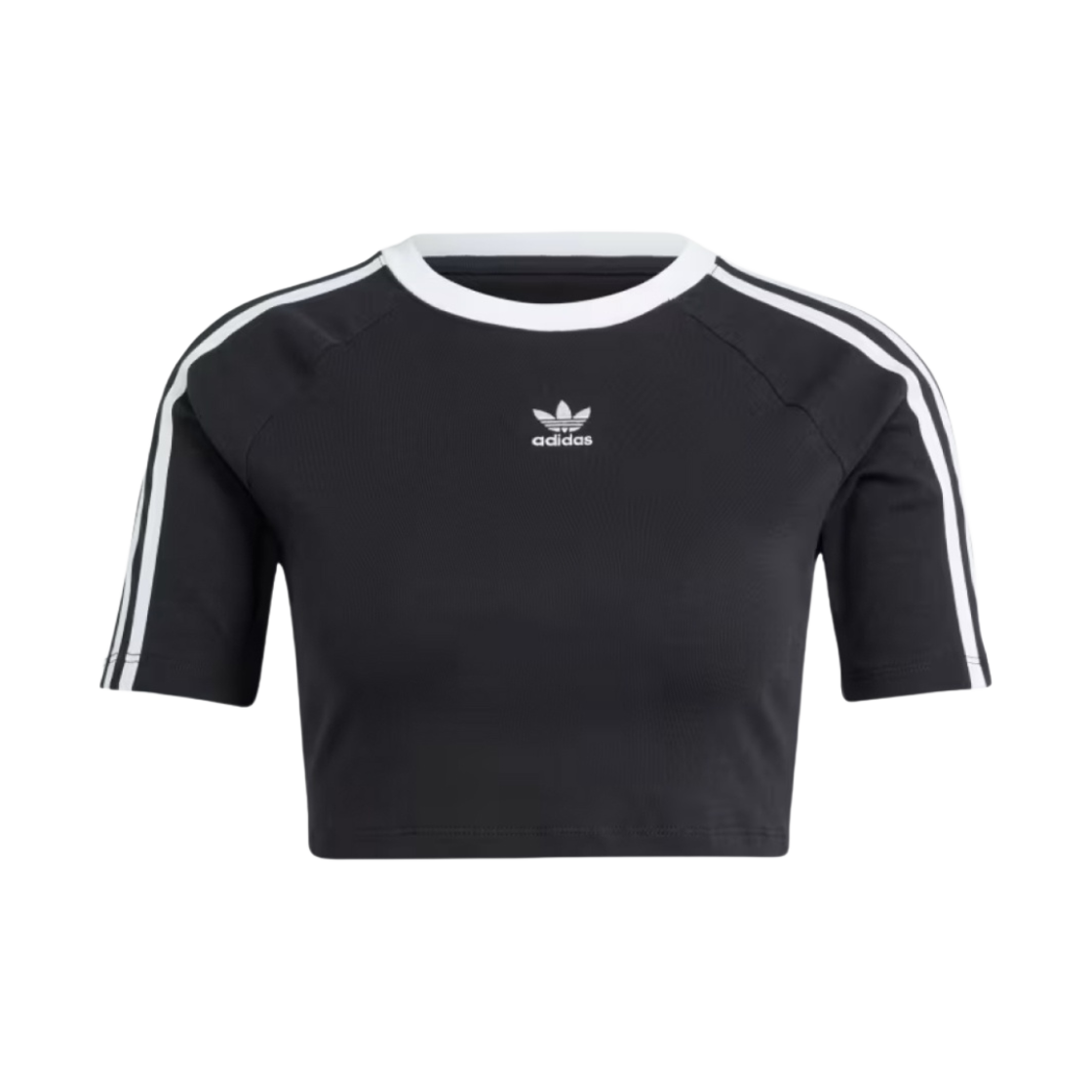 (W) 아디다스 3S 베이비 티셔츠 블랙 - KR 사이즈