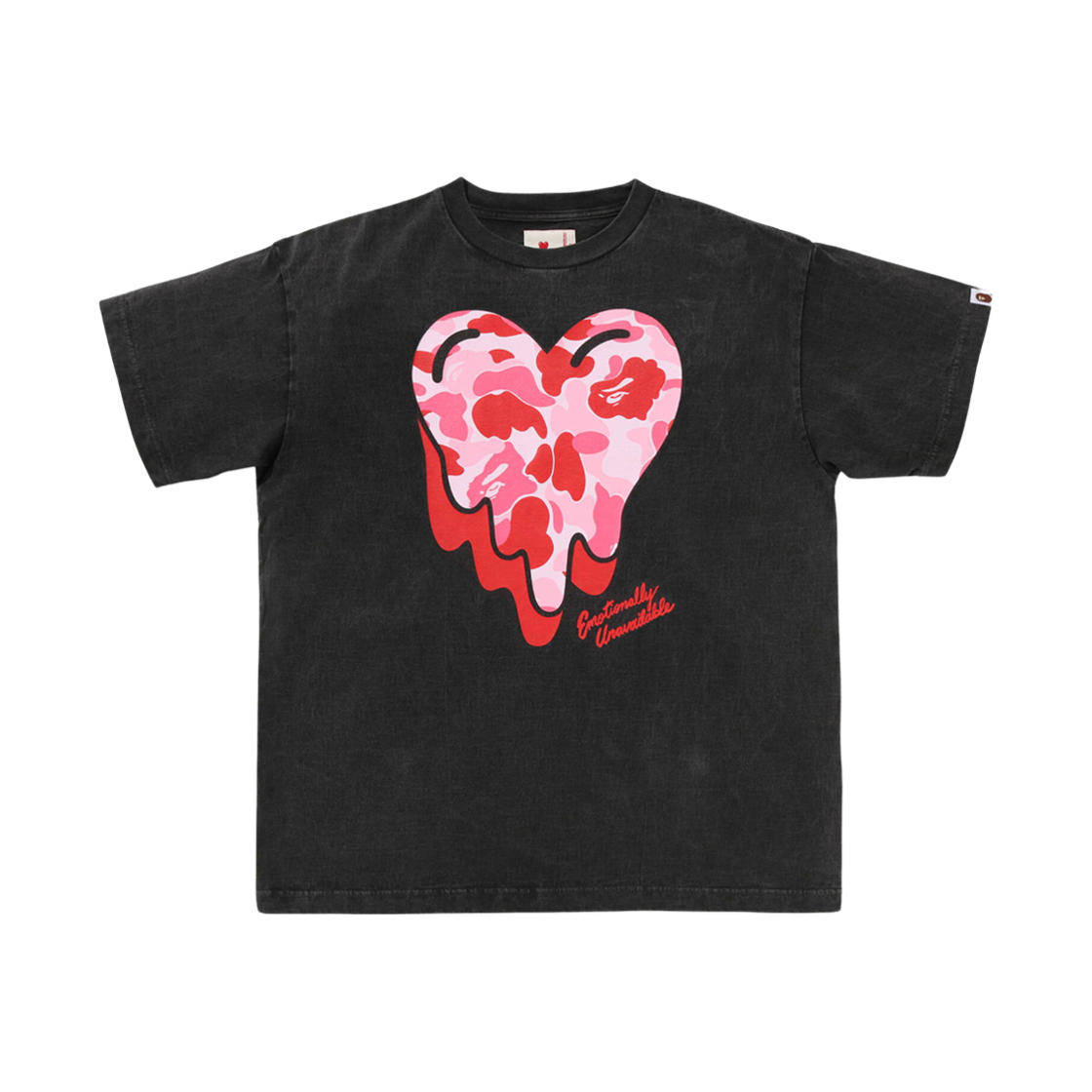 베이프 x E.U. ABC 카모 티셔츠 블랙(BAPE x Emotionally Unavailable ABC Camo T-Shirt Black) - 1