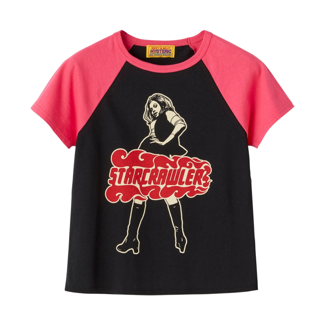 未使用⭐︎STARCRAWLER/VIXEN GIRL Tシャツ　ピンク W) 히스테릭 글래머 x 스타크롤러 빅슨 걸 티셔츠 핑크 | Hysteric
