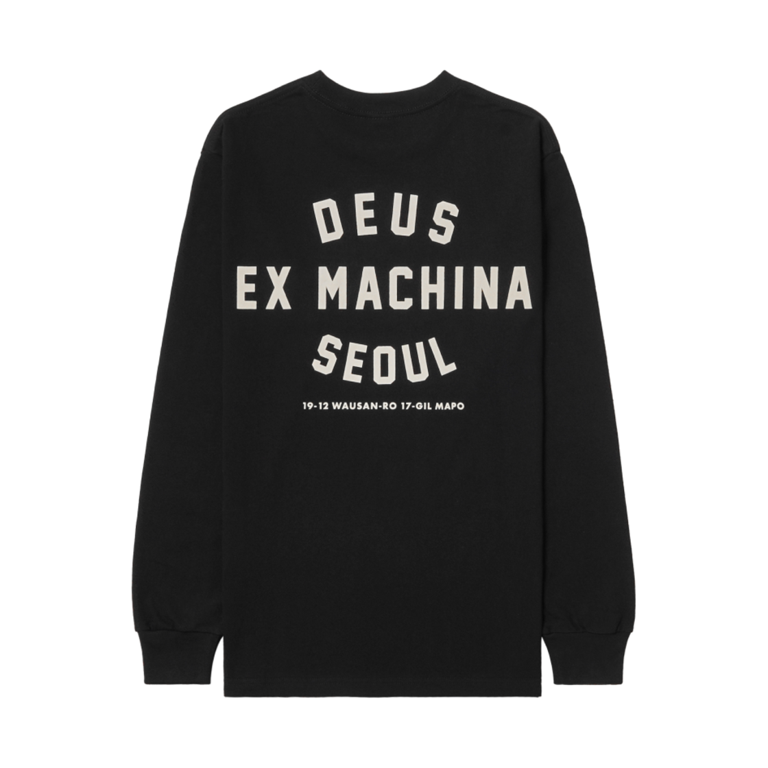 DMW61831H2-BLK Deus Ex Machina Seoul College Long Sleeve T-Shirt Black