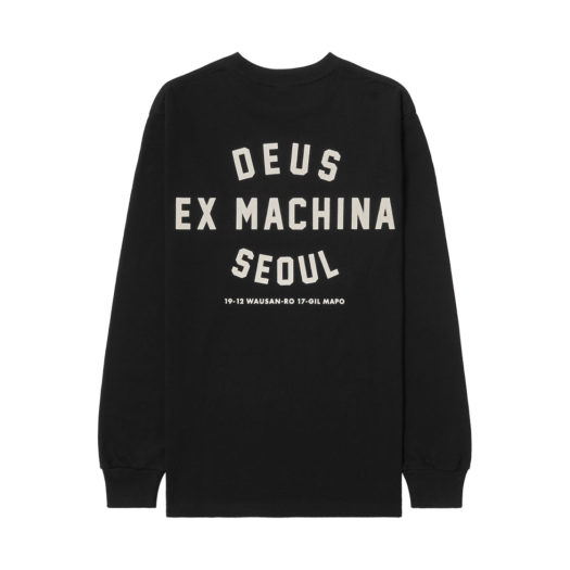 데우스 엑스 마키나 서울 컬리지 롱슬리브 티셔츠 블랙