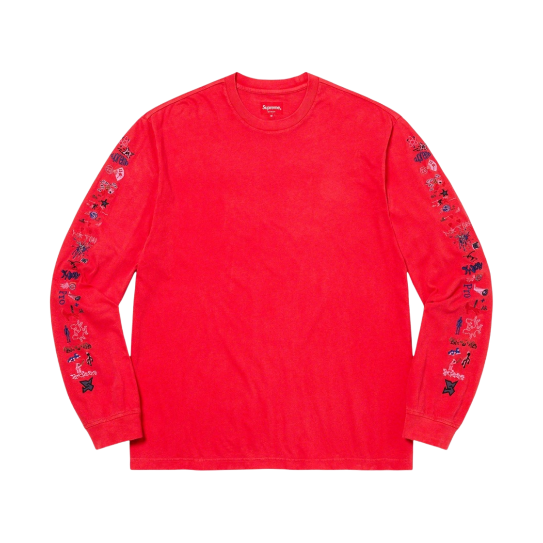 슈프림 아오이 아이콘즈 롱슬리브 탑 워시드 레드 - 23SS(Supreme Aoi Icons L/S Top Washed Red - 23SS) - 1