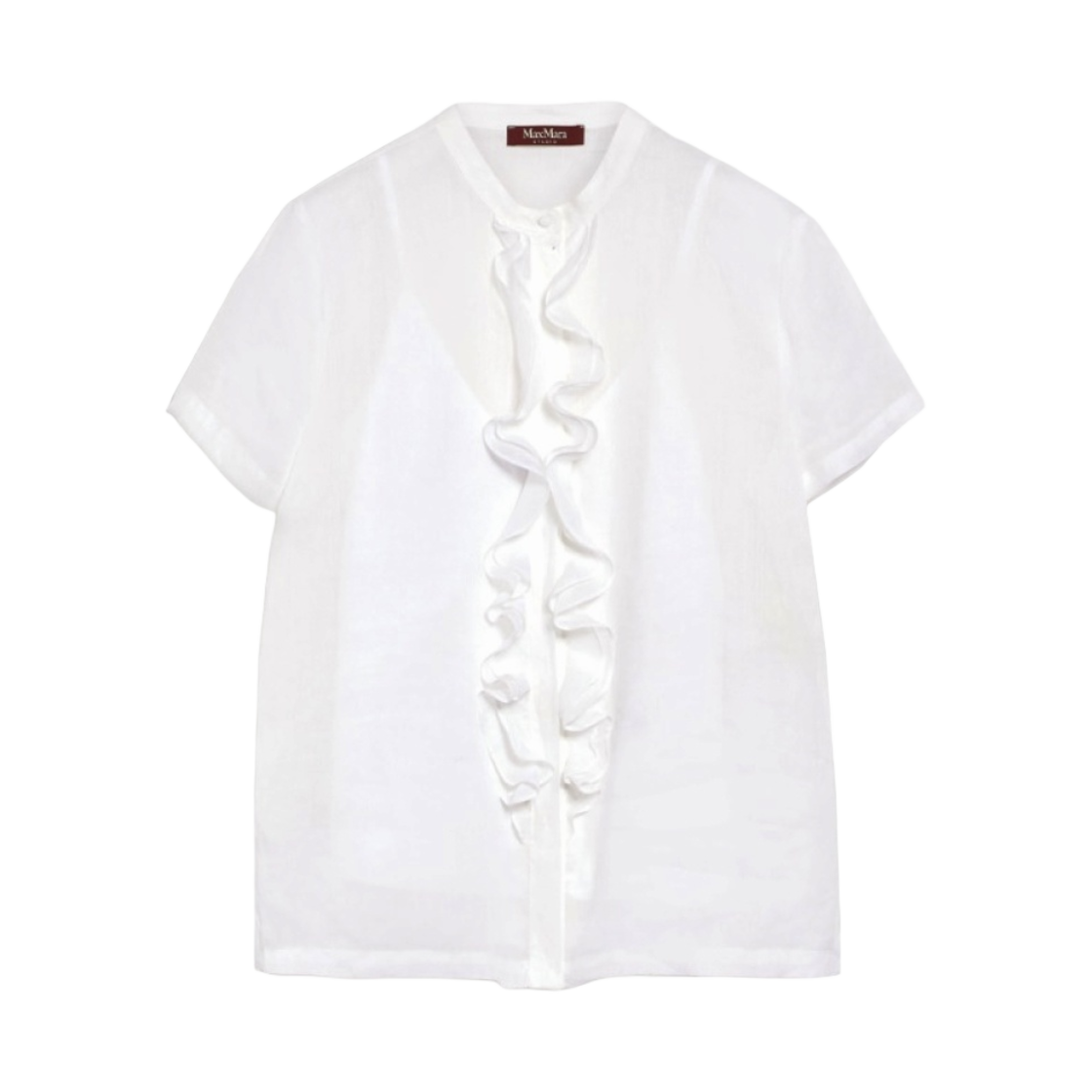 (W) 막스마라 에바노 거즈 셔츠 화이트((W) Max Mara Ebano Gauze Shirt White) - 1