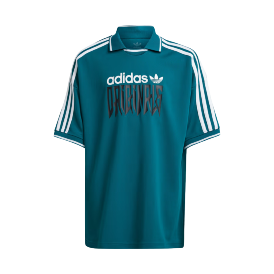 (키즈) 아디다스 그래픽 저지 폴로 레거시 틸 - US 사이즈((Kids) Adidas Graphic Jersey Polo Legacy Teal - US Sizing)