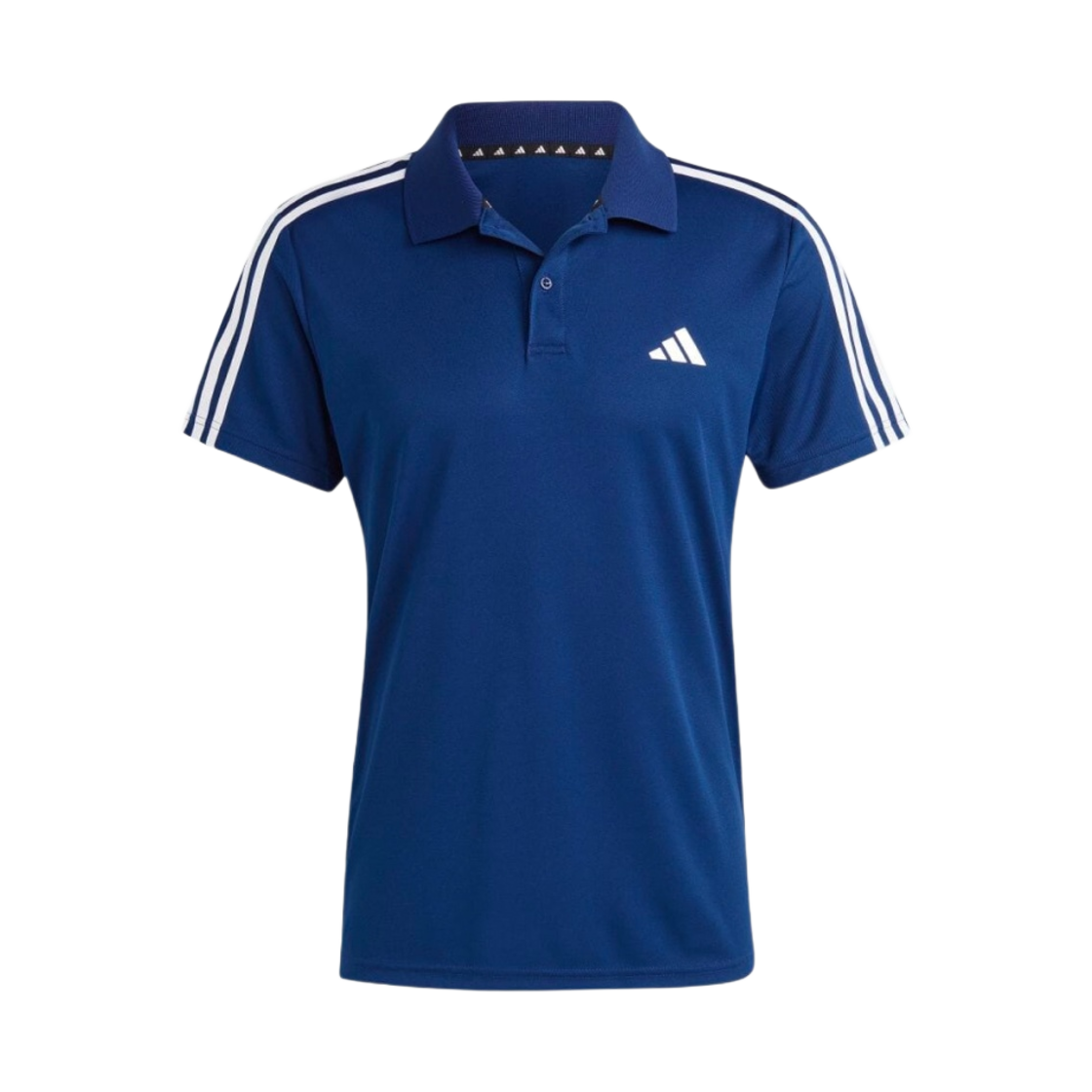 IB8108 Adidas Essentials Pique 3-Stripes Training Polo Shirt Dark Blue White - KR Sizing