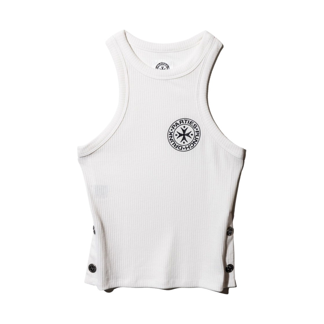 펀치 드렁크 파티즈 우먼 마더스 워리 탱크 탑 화이트(Punch Drunk Parties Mother's Worry Tank Top White)