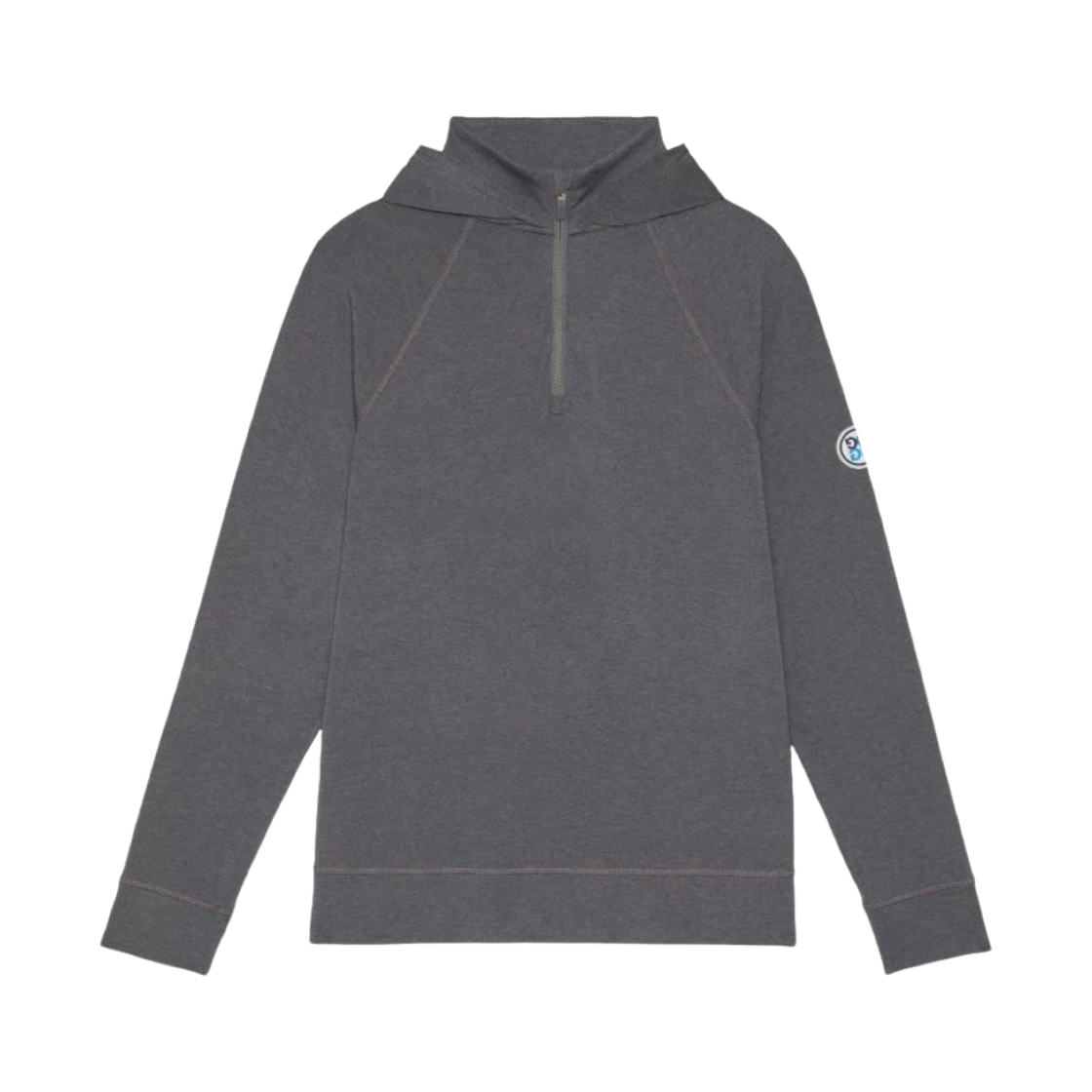 지포어 럭스 스테이플 쿼터 집 후드 차콜 그레이(G/Fore Luxe Staple Quarter Zip Hoodie Charcoal Grey) - 1