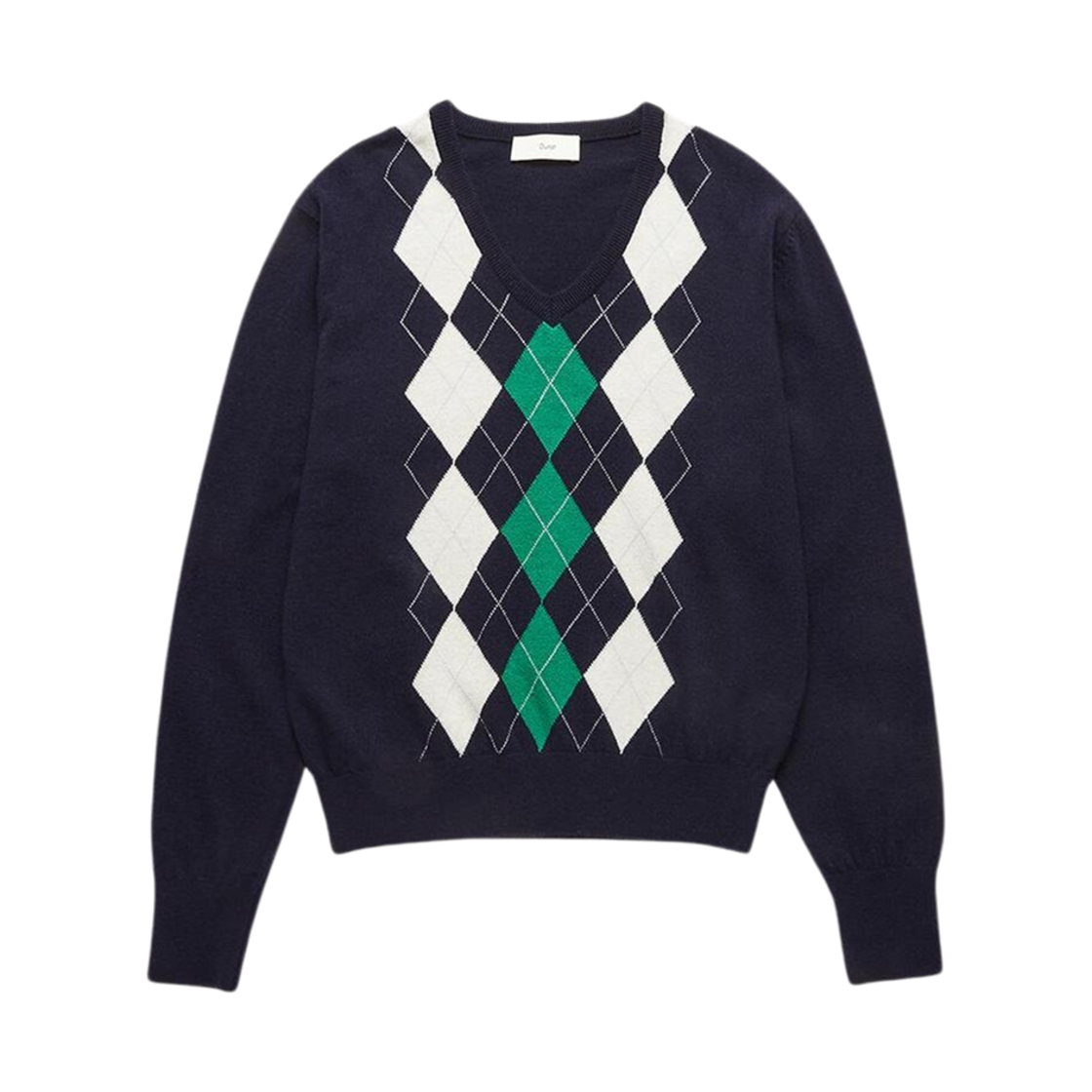 던스트 브이넥 아가일 스웨터 네이비(Dunst V-Neck Argyle Sweater Navy) - 1