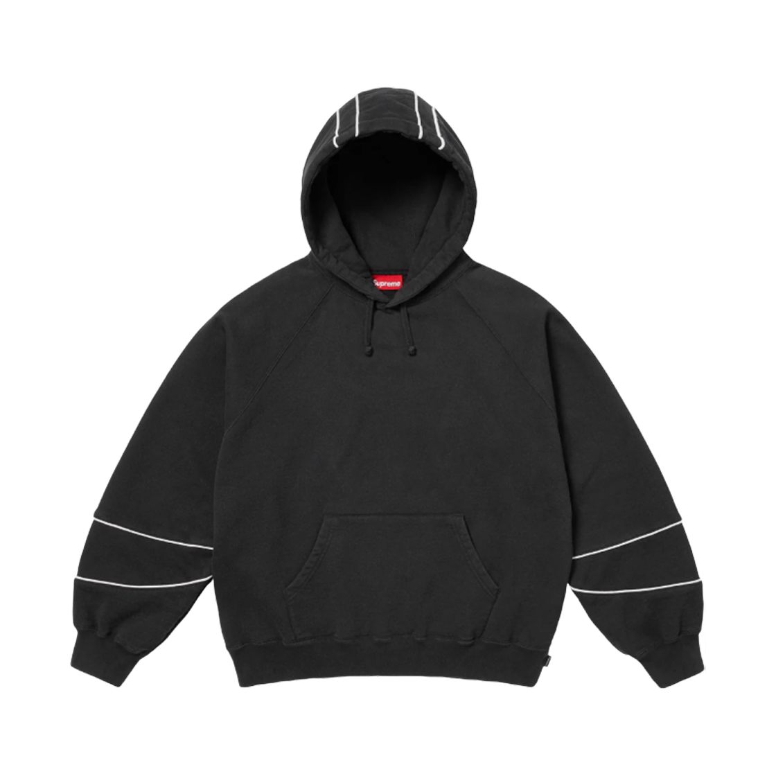 슈프림 패널드 후드 스웨트셔츠 블랙 - 25SS(Supreme Paneled Hooded Sweatshirt Black - 25SS) - 1