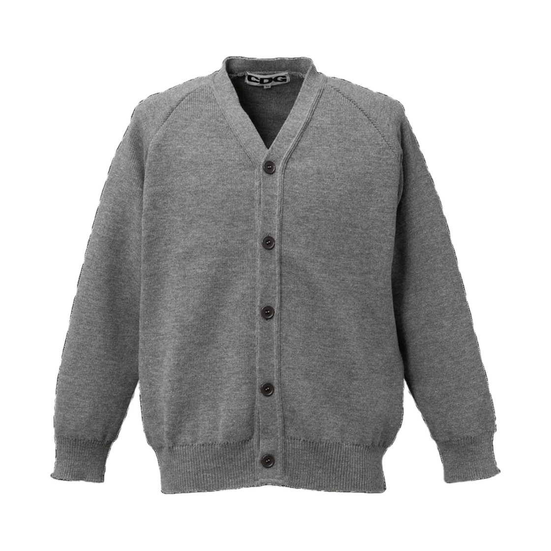 CDG 브이넥 스쿨 가디건 그레이(CDG V-Neck School Cardigan Grey)