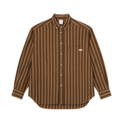 Polar Skate Co. Ben Ls Shirt Brown Stripes