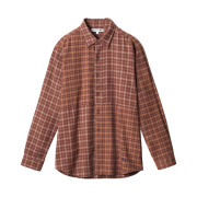 Uniqlo x JW Anderson Flannel Shirt Long Sleeve Regular Collar A Dark Orange - KR