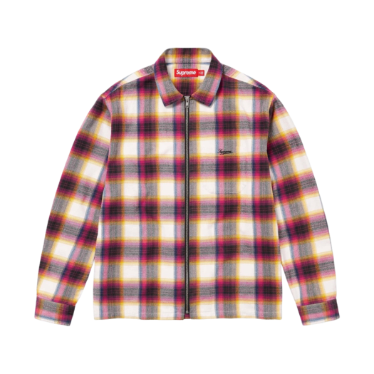 supreme Quilted Flannel Zip Up Shirt L Supreme Quilted Flannel