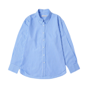 Siyazu SITP5100 Loose Fit Stripe Shirts Light Blue