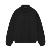Essentials Fleece Polo Black - 24FW