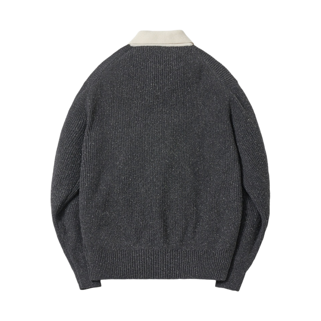 포터리 럭비 폴로 니트 멜란지 그레이(Pottery Rugby Polo Knit Melange Gray) - 2