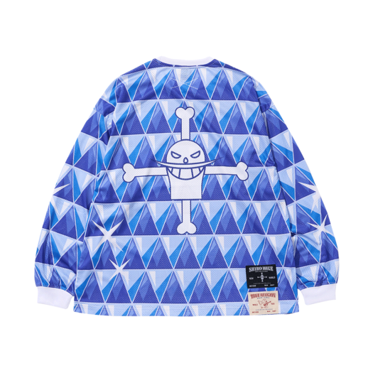 TRA2TLU103NBL True Religion x One Piece Diamond Mesh Long Sleeve Blue