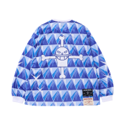 True Religion x One Piece Diamond Mesh Long Sleeve Blue