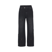 Thevinylhouse Flight Denim Pants Black